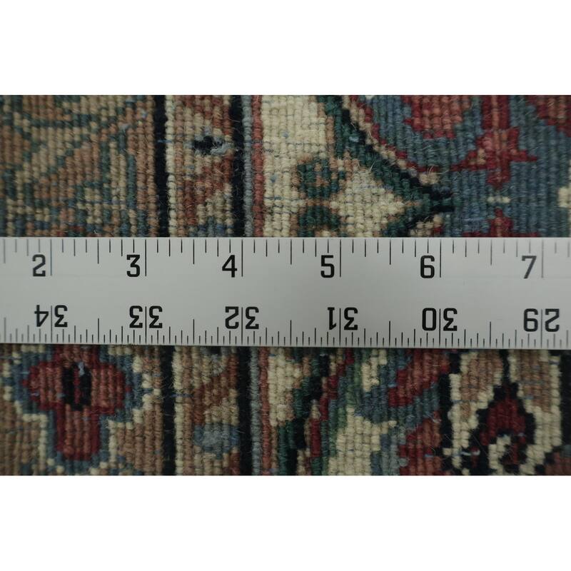 Hand Knotted Oriental 100% Wool Carpet Traditional Floral Green Aubusson Area Rug - 14' 5'' X 9' 8''