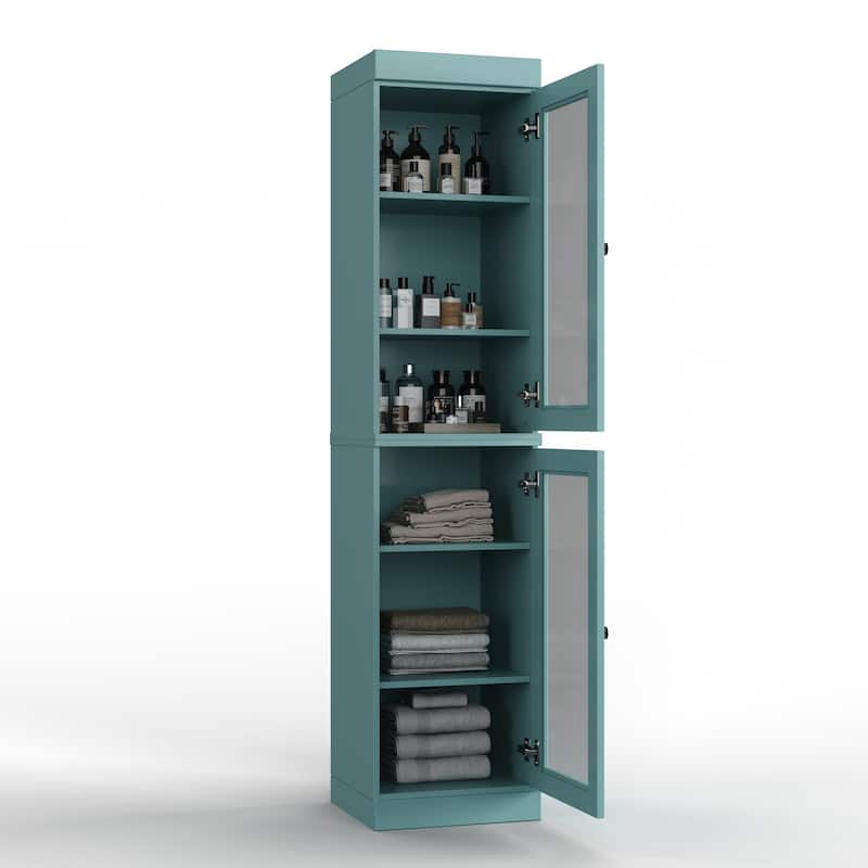 100% Solid Wood 16.5" Bathroom Cabinet with Optional Doors by Palace Imports