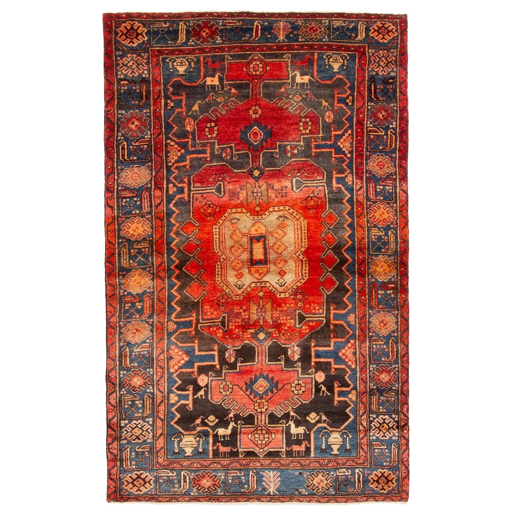 ECARPETGALLERY Hand-knotted Anadol Red Wool Rug - 4'2 x 6'9