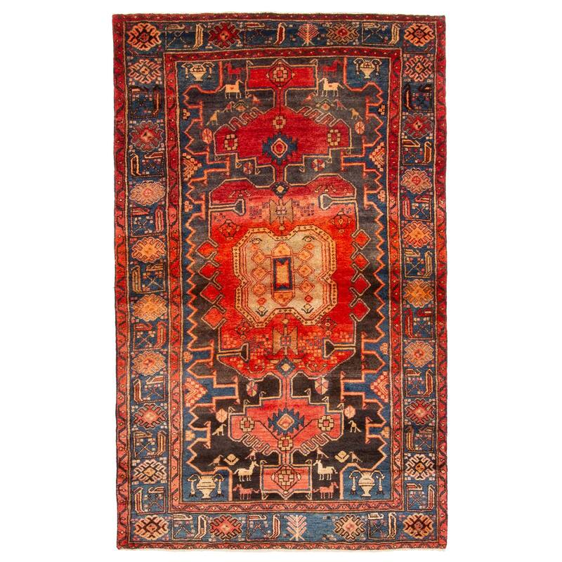 ECARPETGALLERY Hand-knotted Anadol Red Wool Rug - 4'2 x 6'9