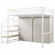 preview thumbnail 27 of 36, Metal Loft Bed with Wardrobe and Storage Shelves