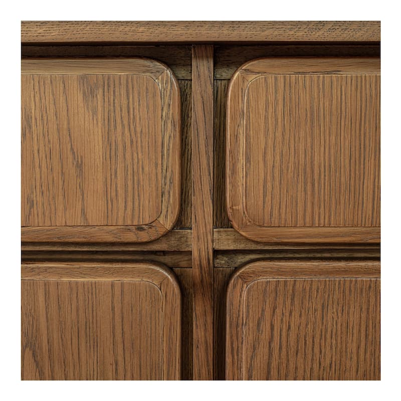 NADAAL STUDIOS Bastian, Sideboard With drawers, Warm Brown - 78.5"W x19.76"D x32"H