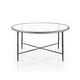 preview thumbnail 8 of 8, 247 Shop At Home Lalia Modern Hammered Metal Round Coffee Table