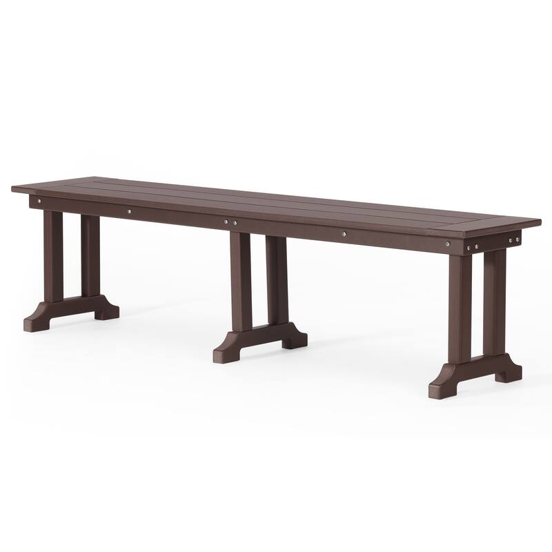 Laguna Hdpe All Weather Outdoor Patio 65" Bench
