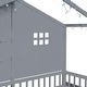 preview thumbnail 11 of 10, Twin Size House Bed with Shelves, Wooden Bedframe with Window and Sparkling Light Strip on The Roof, No Box Spring Needed