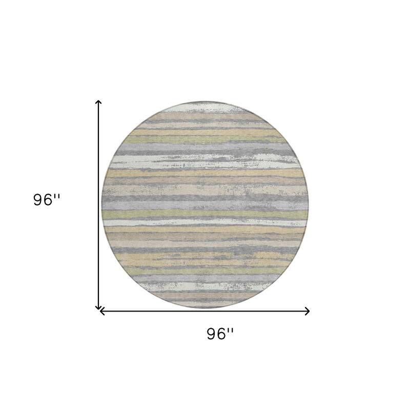 HomeRoots Striped Transitional Rectangle Outdoor Rug