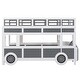 preview thumbnail 13 of 12, Twin over Twin Bus-shaped Solid Pine Wood Bunk Kids Bed Frame with Storage, Wheels and Fun Space-Saving Design, Grey+White