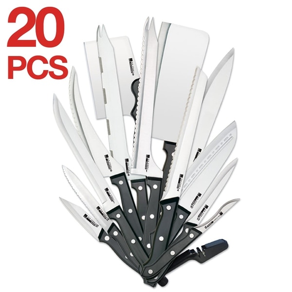Ronco 20 Piece Knife Set, Full-Tang Handle, Professional Kitchen Knife Set. Opens flyout.