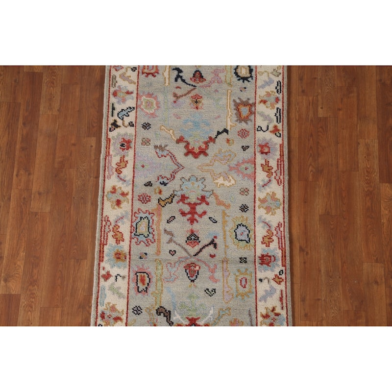 Oushak Oriental Accent Rug Handmade Wool Carpet - 2'6"x 5'10"