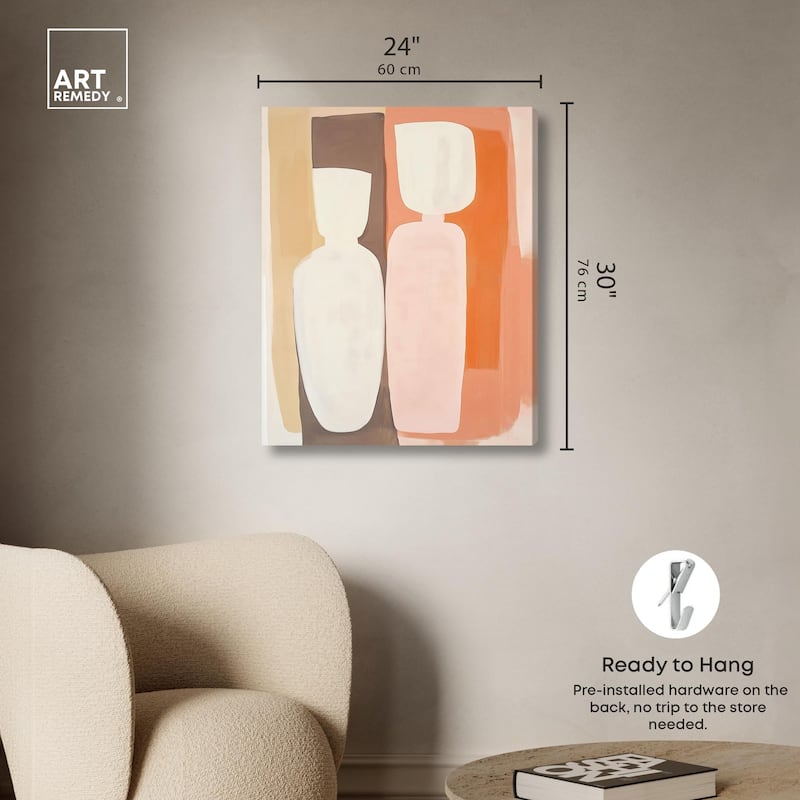 Pink Meets Clay I Canvas by Art Remedy, Gallery Wrapped