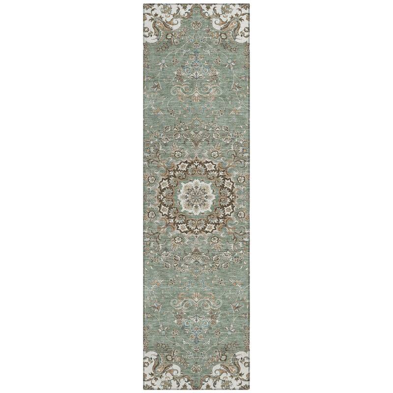Machine Washable Indoor/ Outdoor Traditional Niko Chantille Rug