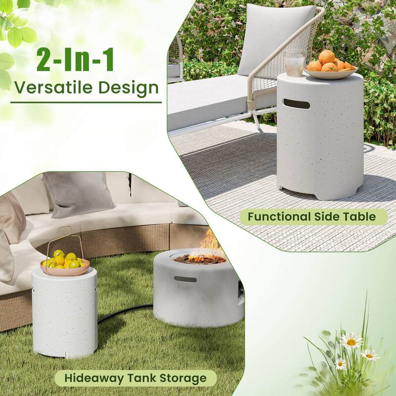 Costway Propane Tank Cover Table with Side Handles and Protective - See Details