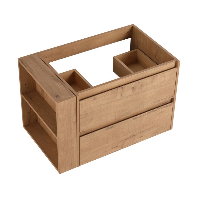 30" Wall Mounting Bathroom Vanity, Soft Close Drawer(Only Vanity, Without Basin)