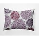 preview thumbnail 15 of 14, Olivia Floral Print Outdoor Pillow 14" X 20" - Light purple