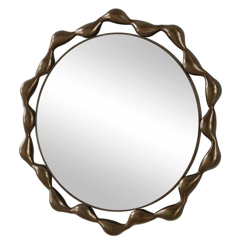 Uttermost Remolino Round Bronze Mirror - 36.00" W x 36.00" H x 2.50" D