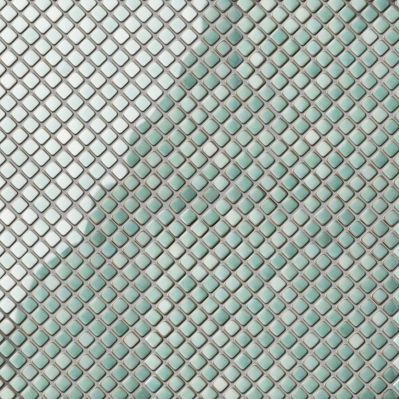 Merola Tile Hudson Diamond Mint Green 12-1/4" x 12-3/8" Porcelain Mosaic Floor and Wall Tile