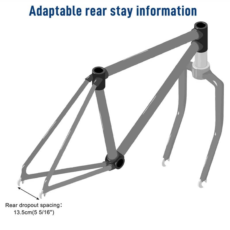 26in 1500W Rear Drive With Tires Bicycle Modification Parts Black