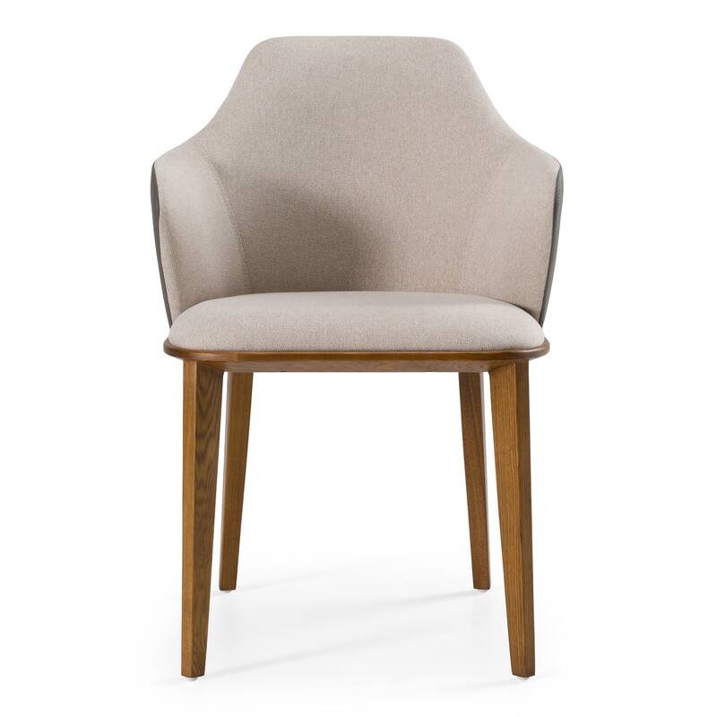 Megan Modern Beige & Grey Dining Chair