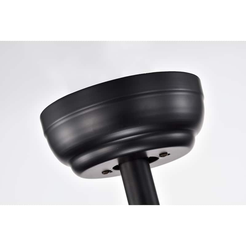 Catrin Wood Grain Ceiling Fan 21-Inch 4-Light Open Metal Drum Shade (Includes Remote)