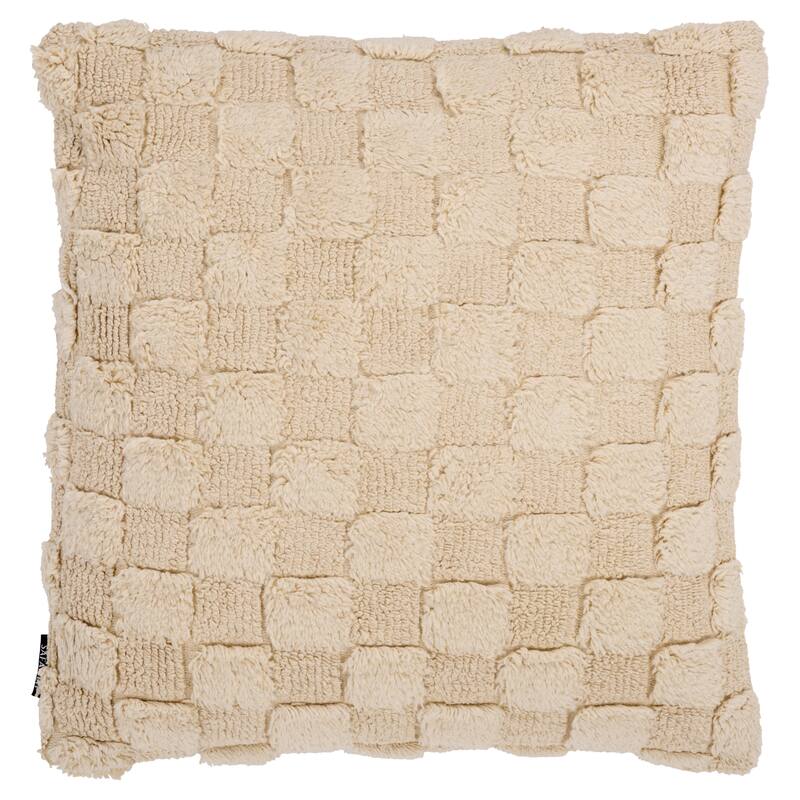 SAFAVIEH Home Indira 18-inch Square Ivory Cotton Decorative Throw Pillow
