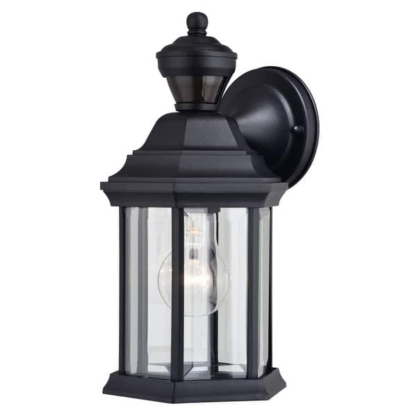 slide 2 of 11, Vaxcel Lighting T0730 Auburn 12" Tall Outdoor Wall Sconce with Clear Textured Black