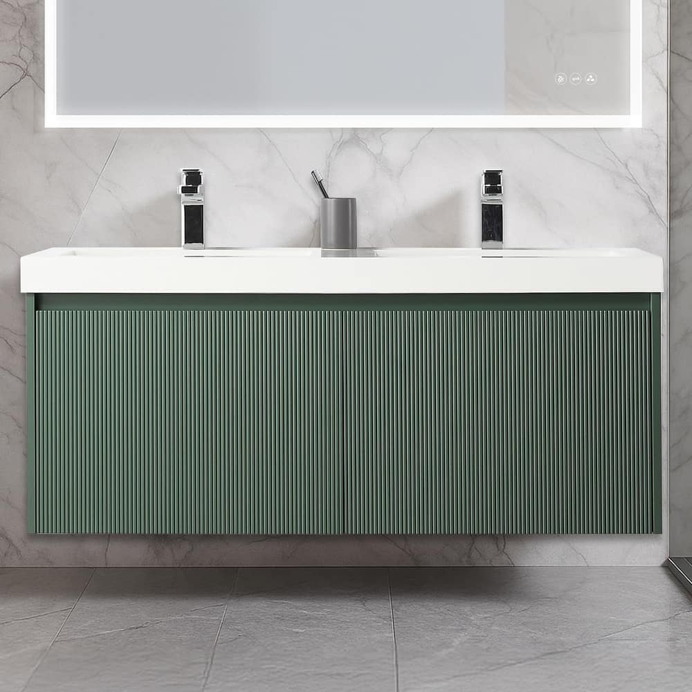 Blossom Positano 48" Floating Double Sink Vanity with Acrylic Top