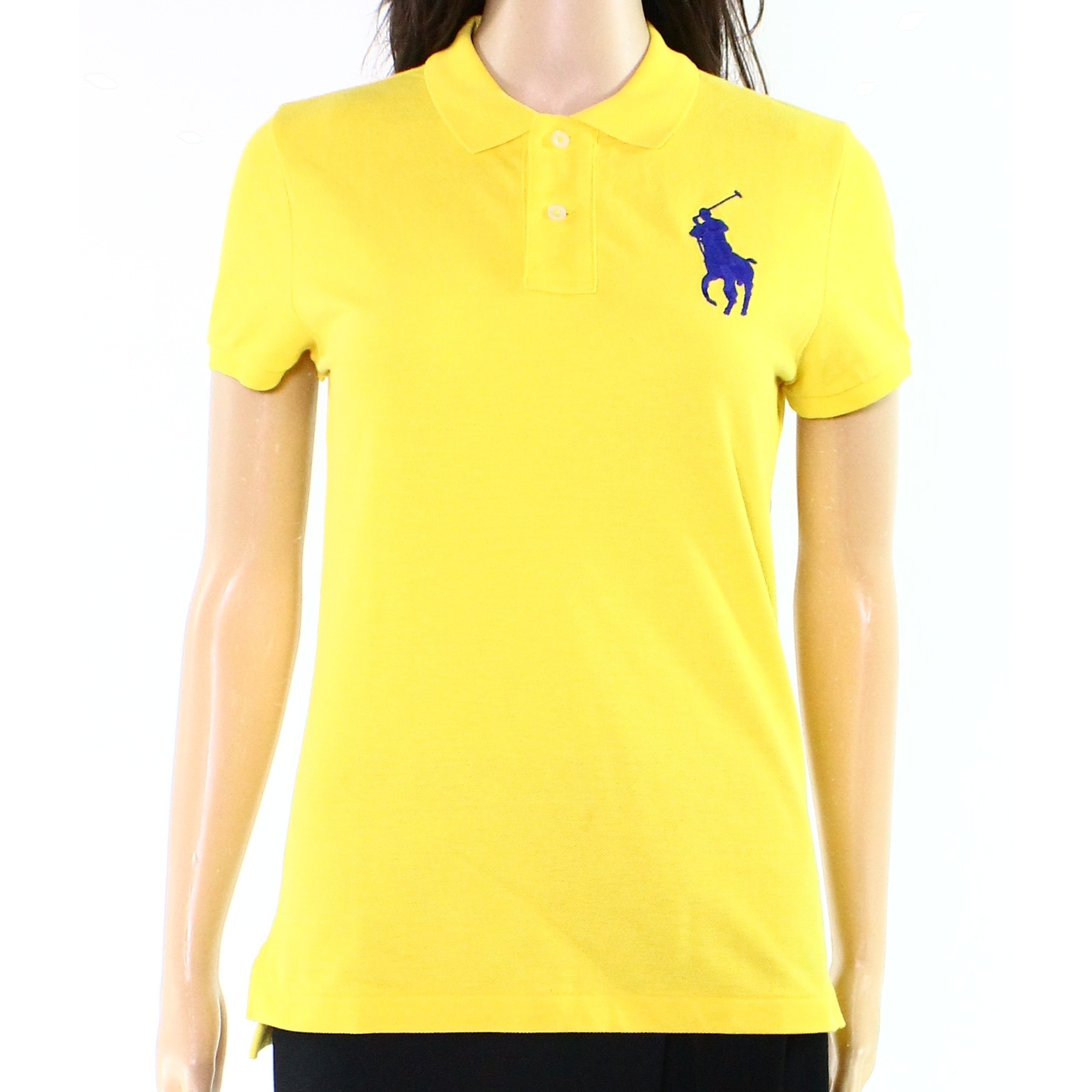 womens yellow ralph lauren polo shirt