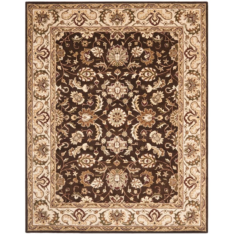 SAFAVIEH Handmade Royalty Julina Brown/ Beige Wool Rug