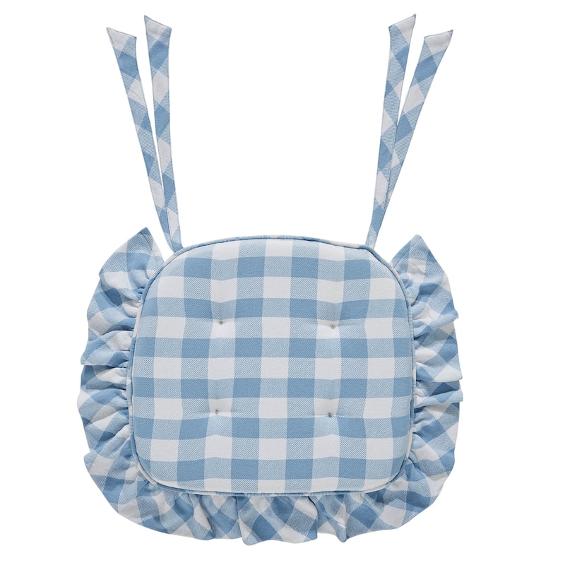 Annie Buffalo Check Ruffled Chair Pad