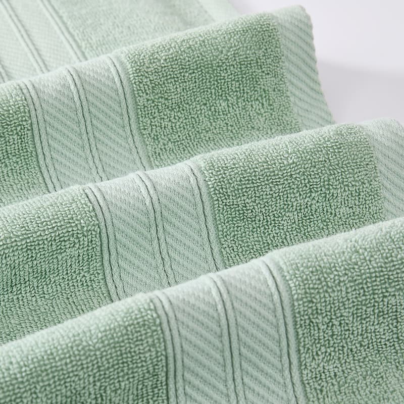 Modern Threads Trefoil Filigree 6 Piece Yarn Dyed Jacquard Towel Set