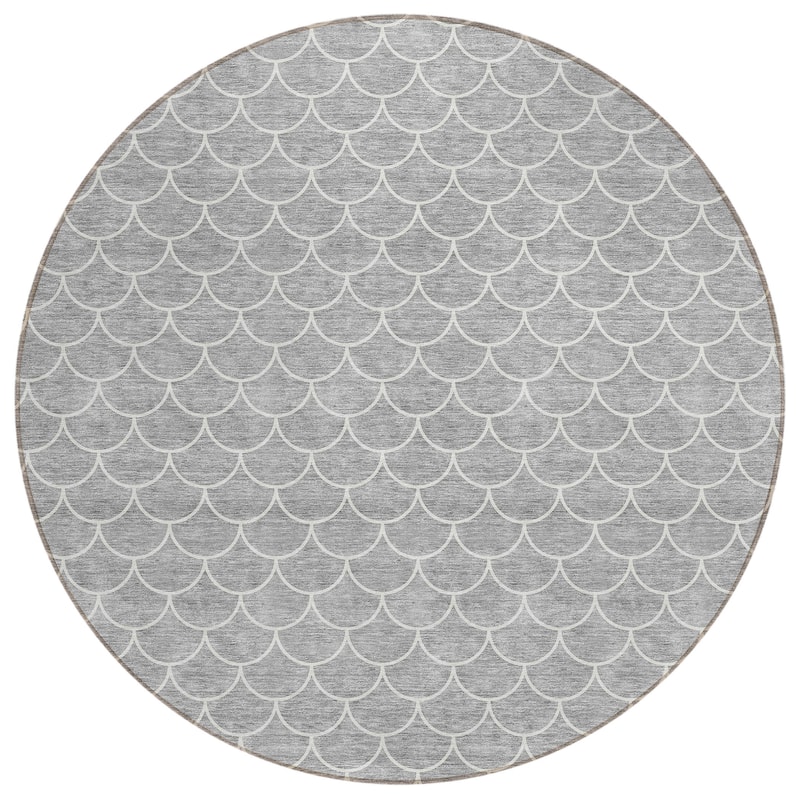 Machine Washable Indoor/ Outdoor Chantille Modern Geo Rug