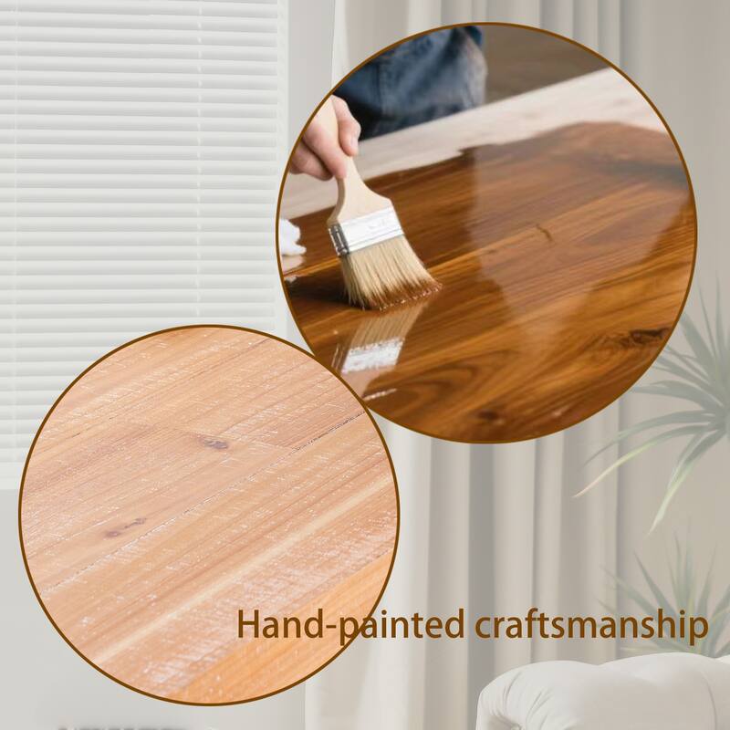 Rustic Industrial Console Table - 60" Entryway Table with Engineered Wood Top & Distressed Faux Rust Metal Legs