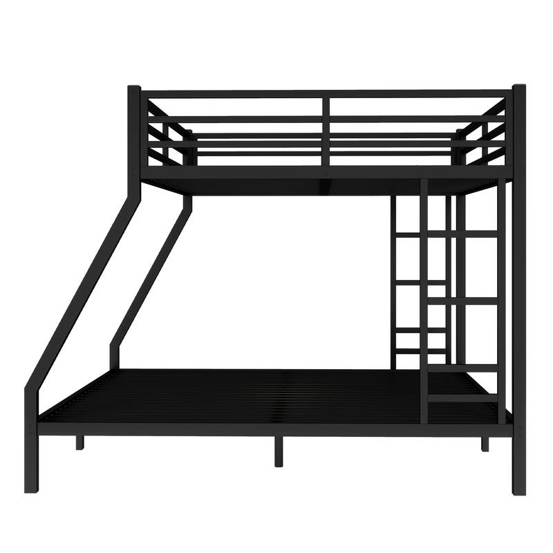 Queen over King Metal Bunk Bed for Teens and Adults, Space-Saving, Noise Reduced, No Box Spring Needed