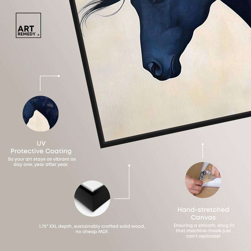 Blue Horse I Canvas by Art Remedy