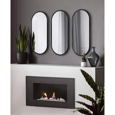 Kate and Laurel Caskill Capsule Framed Wall Mirror Set - 3 Piece