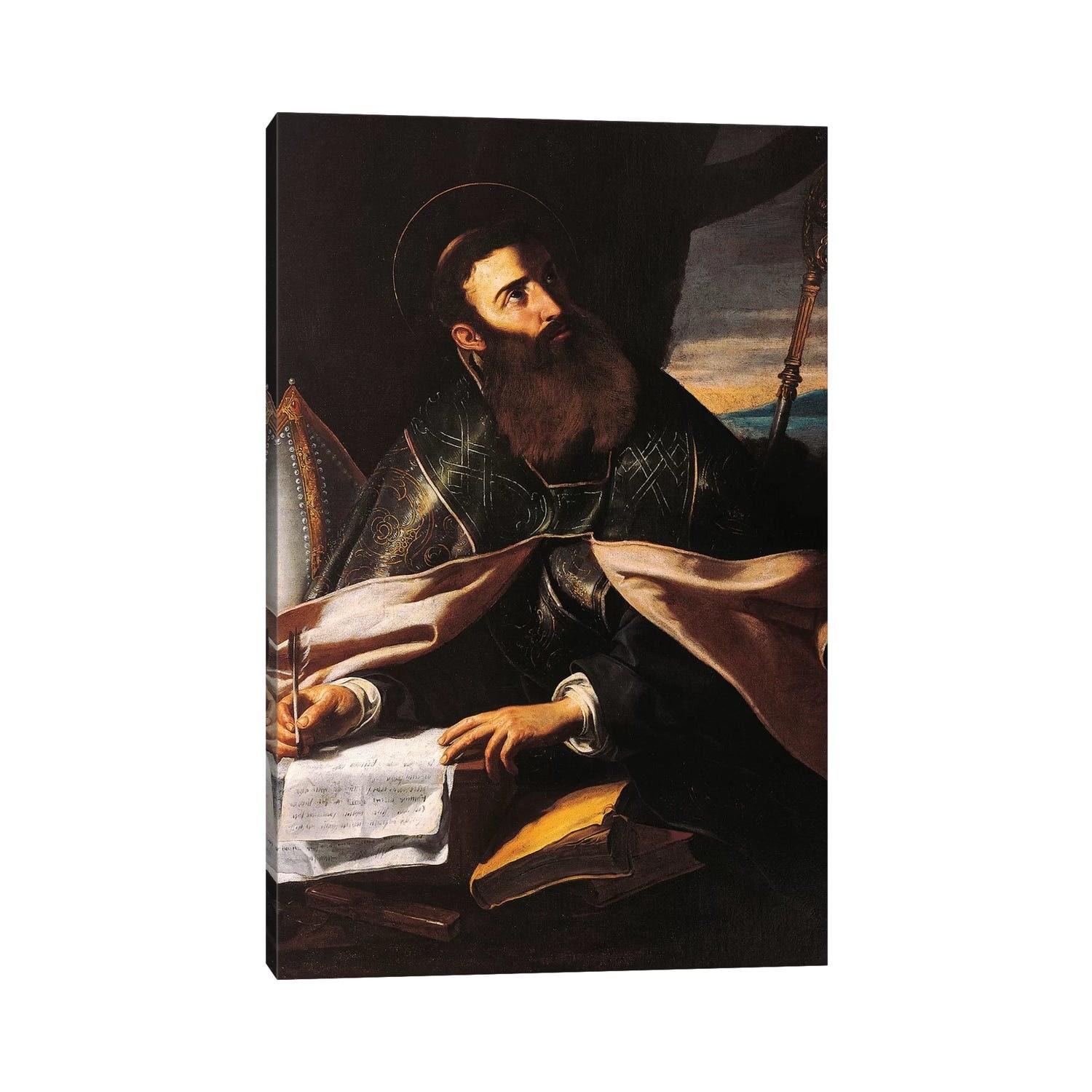 Icanvas Portrait Of St Augustine Of Hippo By Cecco Del Caravaggio Canvas Print Overstock