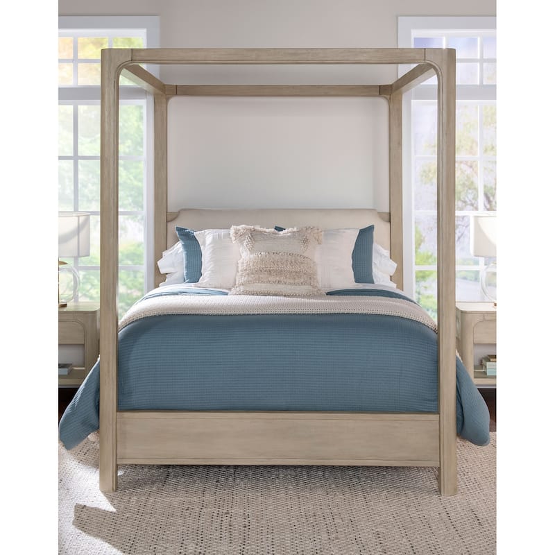 Solano 85-inch Canopy Bed Weathered Mango