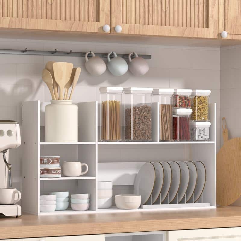 Multi-Unit Desk Organizer Storage Rack Book Shelf for Office Home and Bathroom