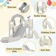 preview thumbnail 39 of 65, 5 in 1 Toddler Slide and Swing Set - Indoor & Outdoor Kids Playground Climber with Telescope - 71.6'' L x 56.3'' W x 45.2'' H
