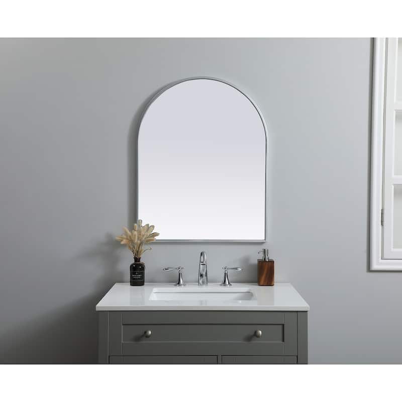 Indigo Home Metal Frame Arch Mirror 24x30 Inch