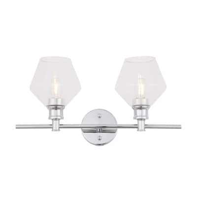 Elegant Lighting Gene 2 Light 19" Wide Bathroom Vanity Light with