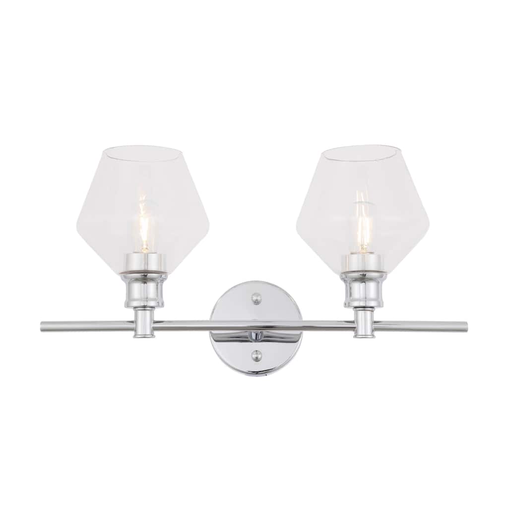 Elegant Lighting Gene 2 Light 19" Wide Bathroom Vanity Light with