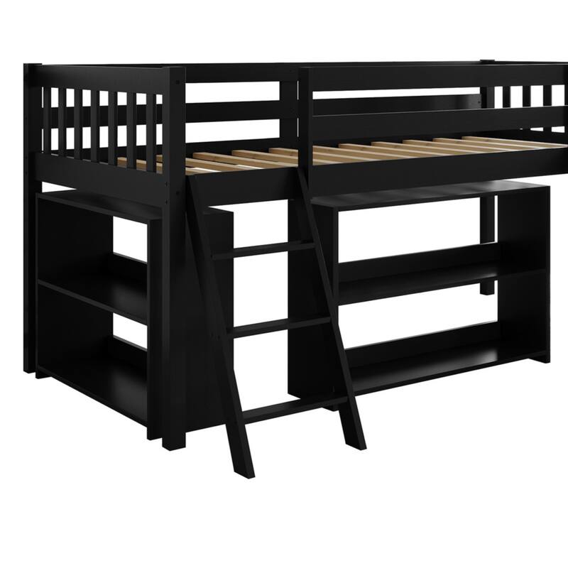 CraftPorch Simple Twin Loft Bed with Ladder