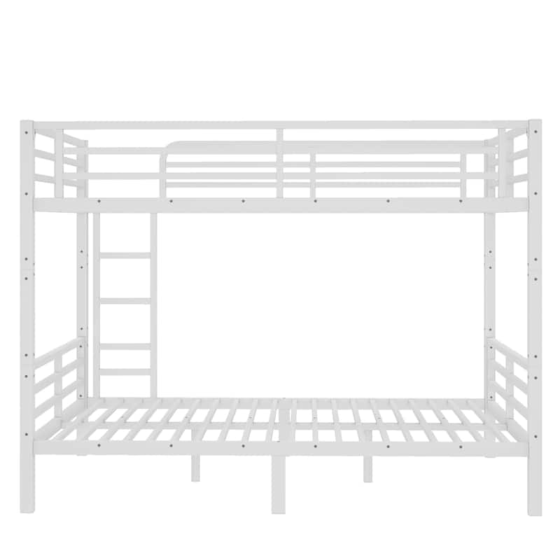 Metal Full XL over Full XL Bunk Bed for Teens and Adults,Space-Saving/Noise Reduced/No Box Spring Needed