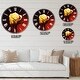 preview thumbnail 4 of 8, Designart 'Beautiful Yellow Colored Rose' Oversized Floral Wall CLock