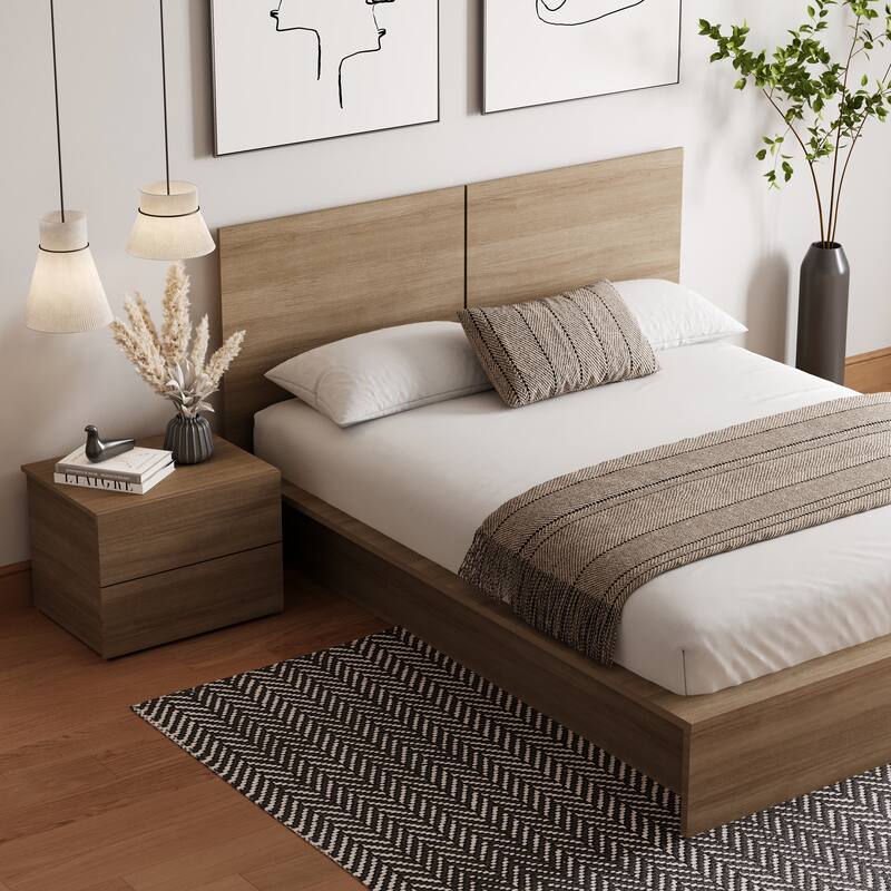 James 3-Piece Bedroom Set with Bed, Headboard, and Nightstand
