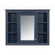 preview thumbnail 8 of 12, GDFStudio - Riggs Modern Wall-Mounted Bathroom Storage Cabinet with Mirror and Open Shelves (Not Include Bathroom Vanity)