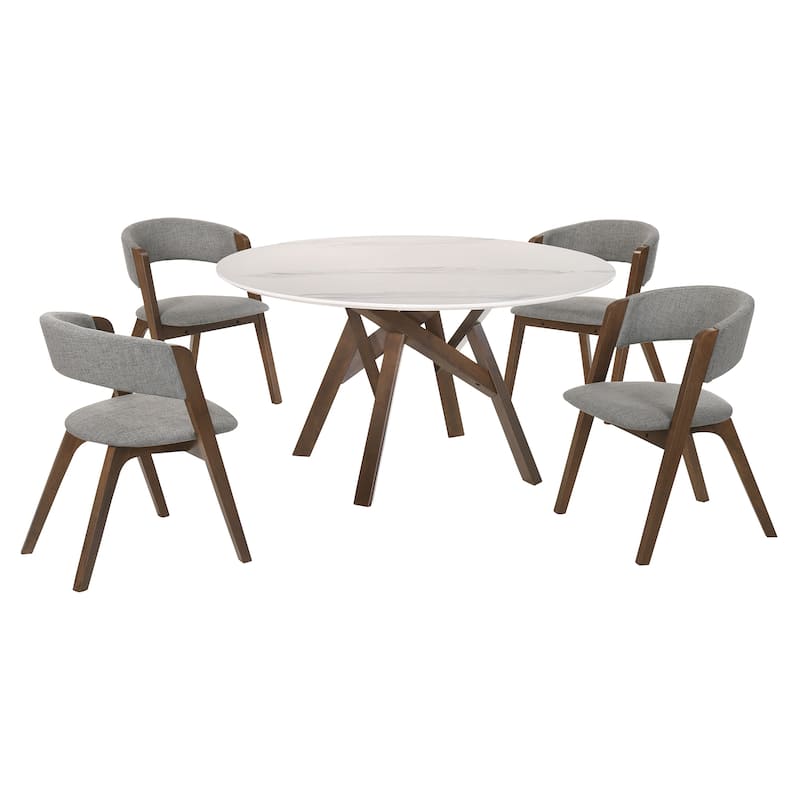 Venus Rowan 5 Piece Round Dining Set