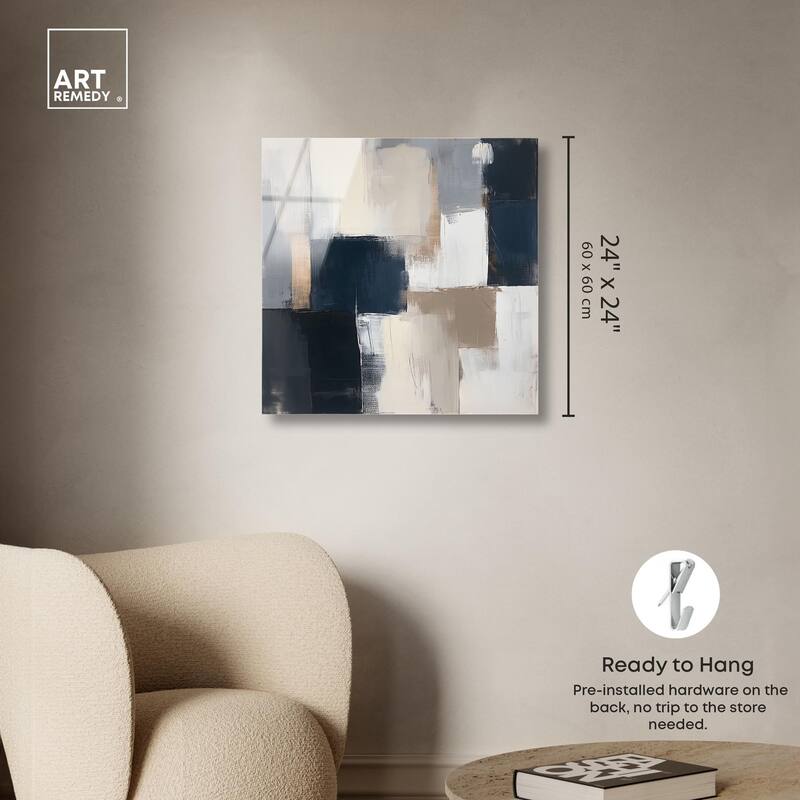 Blue Mood Depth III Acrylic by Art Remedy, Ready to Hang