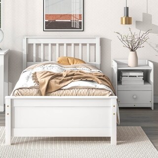 Twin Bed with Nightstand - Sturdy for All Ages